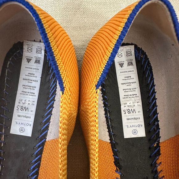 ROTHY'S The Flat in Lemon Drop Ballet Flats Round Toe Slip On RETIRED - Picture 12 of 15